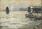 Anders Zorn The Port of Hamburg, oil on canvas